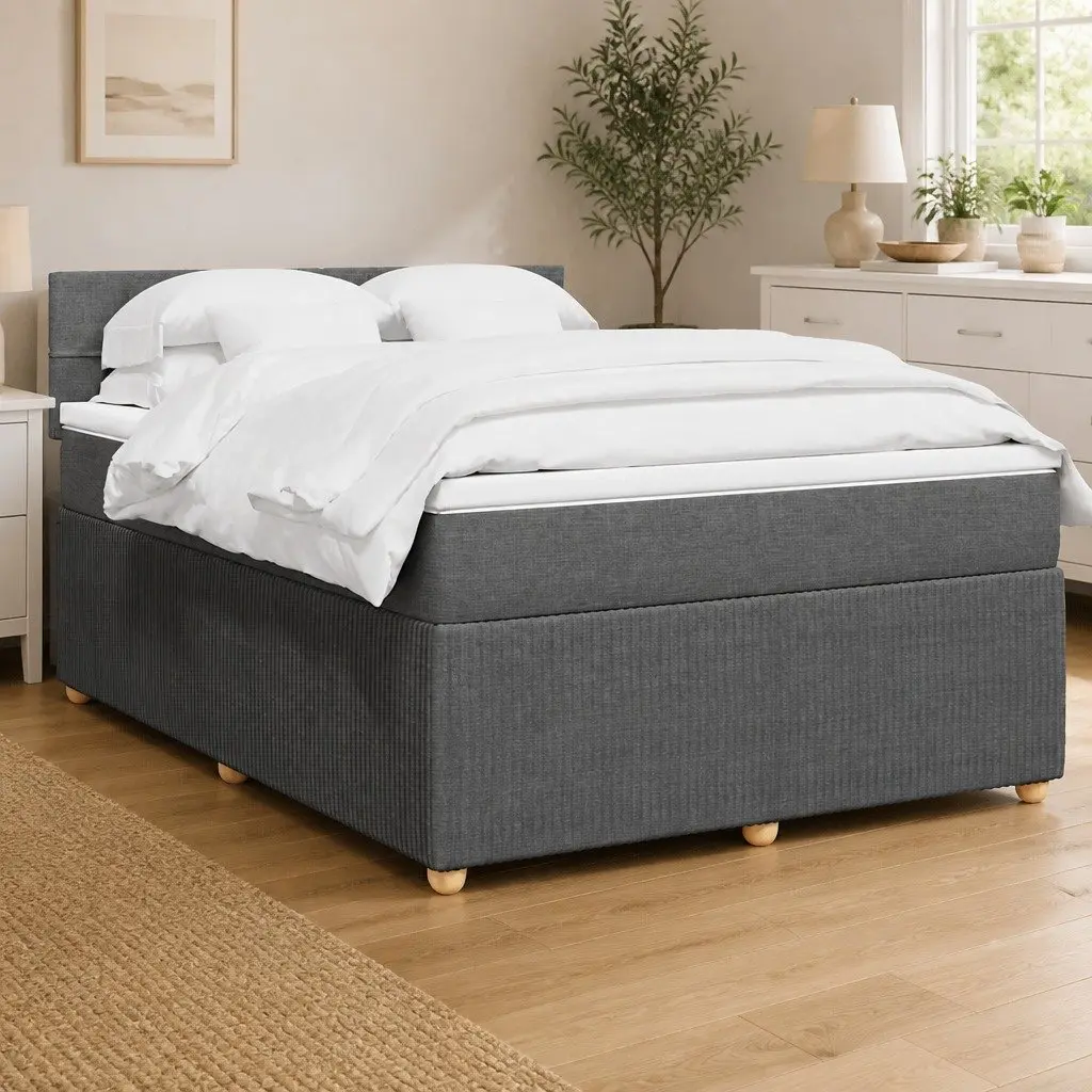 Queen-Sized Box Spring Bed with Pocket Spring Mattress