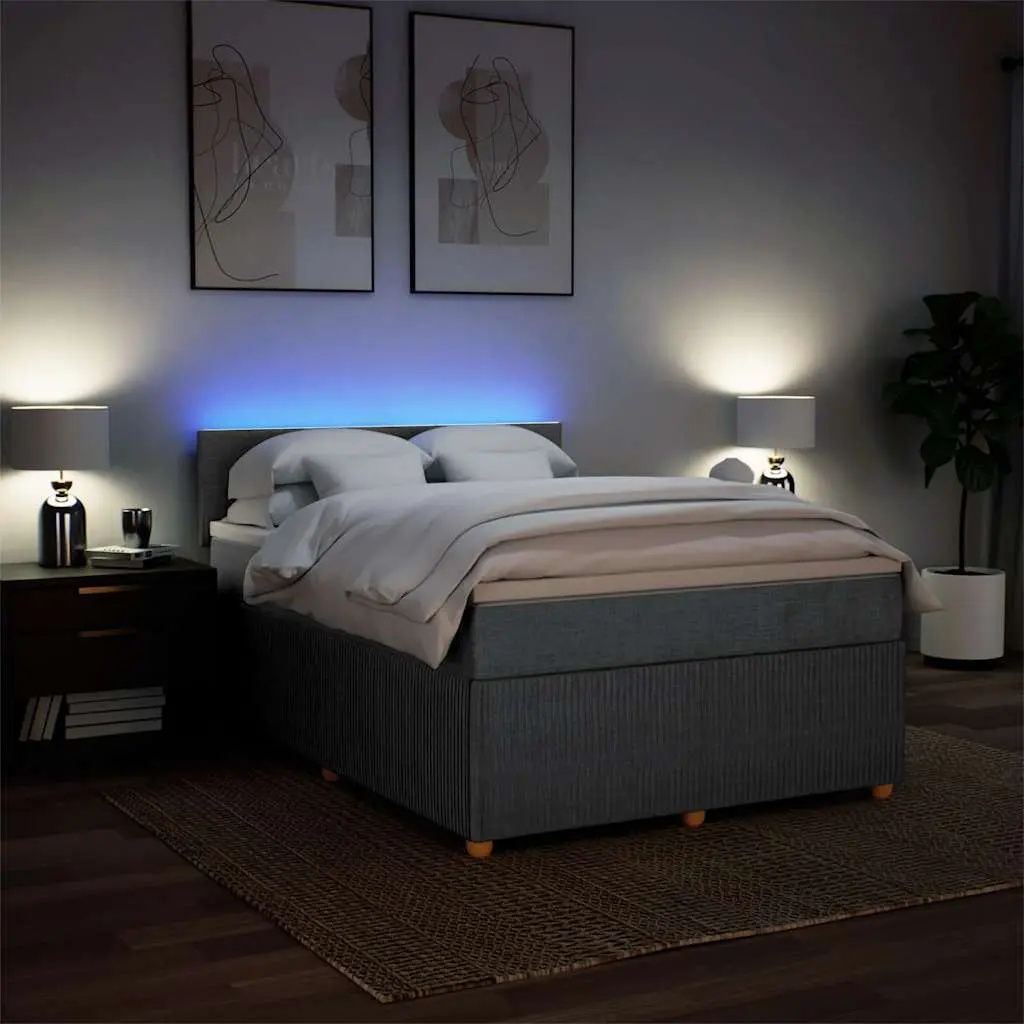 Queen-Sized Box Spring Bed with Pocket Spring Mattress