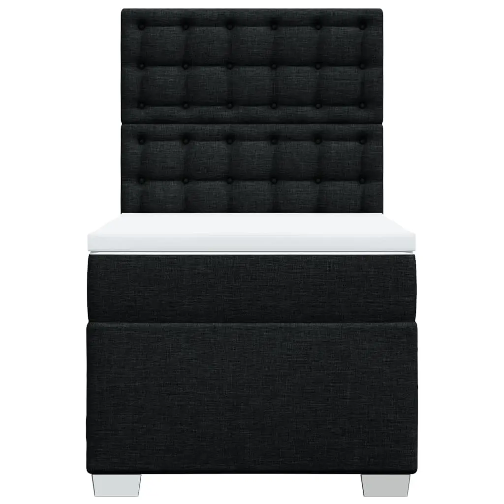 Box Spring Bed with Pocket Mattress for King Single Room Height-Adjustable Headboard