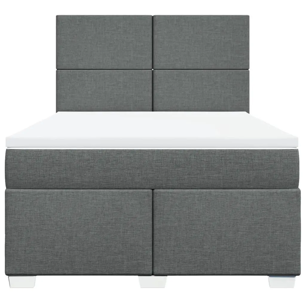 Queen Bed with Adjustable Headboard and Pocket Spring Mattress
