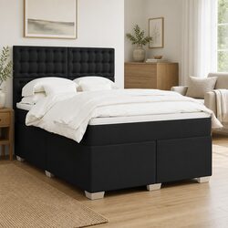 Queen Box Spring Bed with Durable Pocket Spring Mattress