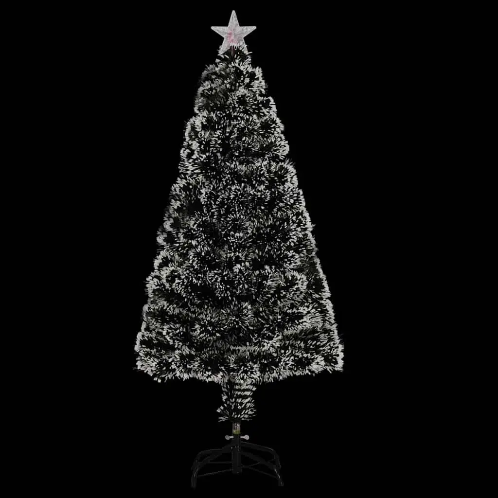 Pre-lit Artificial Christmas Tree Indoor 120cm Green White Fibre Optic LED Lights
