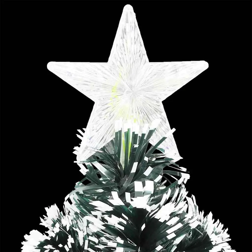 Pre-lit Artificial Christmas Tree Indoor 120cm Green White Fibre Optic LED Lights