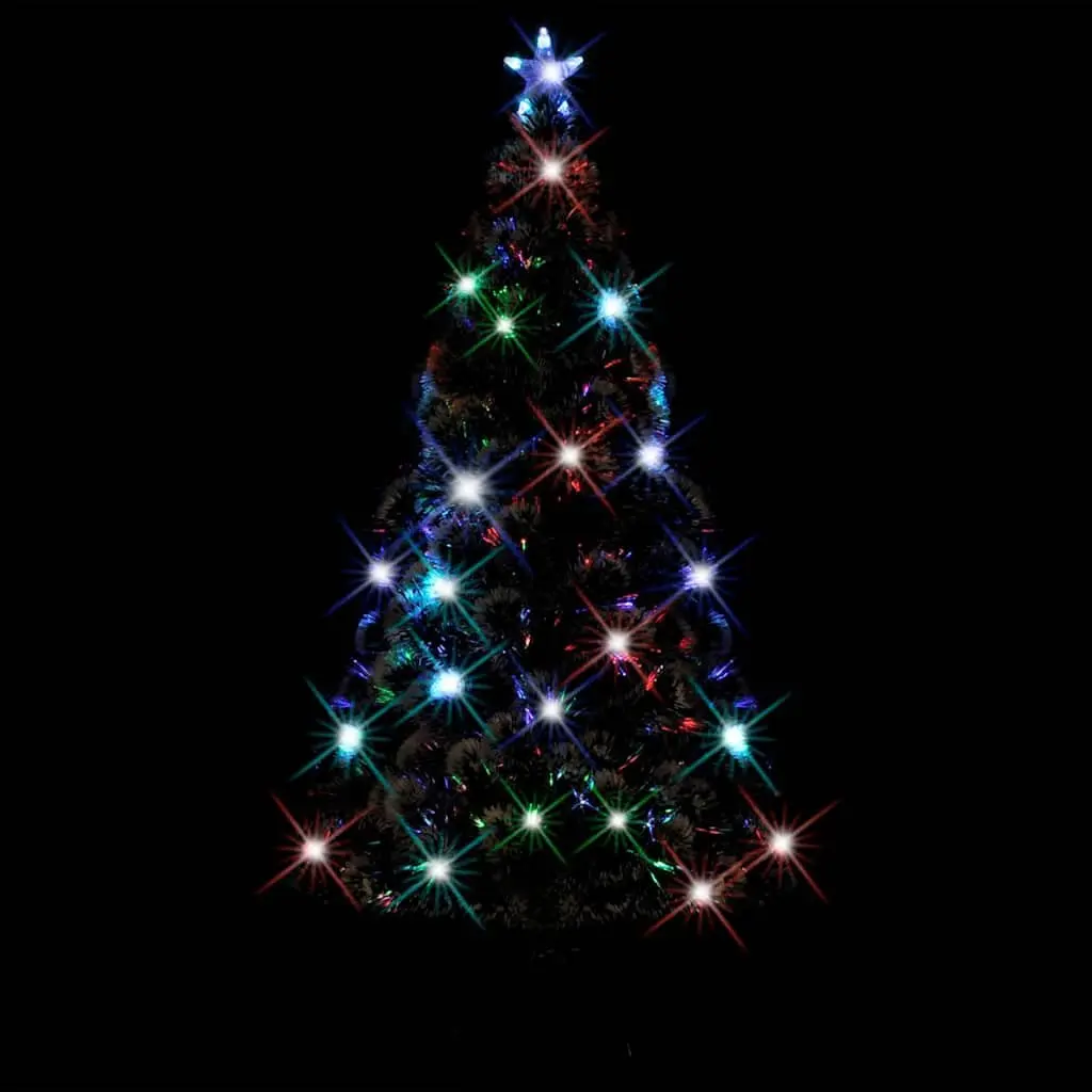Artificial Christmas Tree for Home 210cm Green with White Branches LED and Fibre Optic Lights