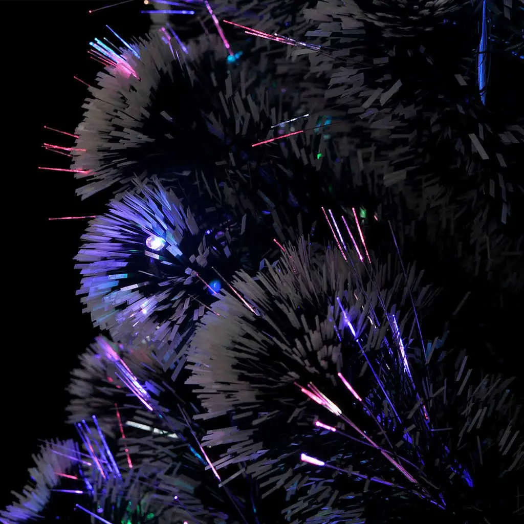 Artificial Christmas Tree for Home 210cm Green with White Branches LED and Fibre Optic Lights