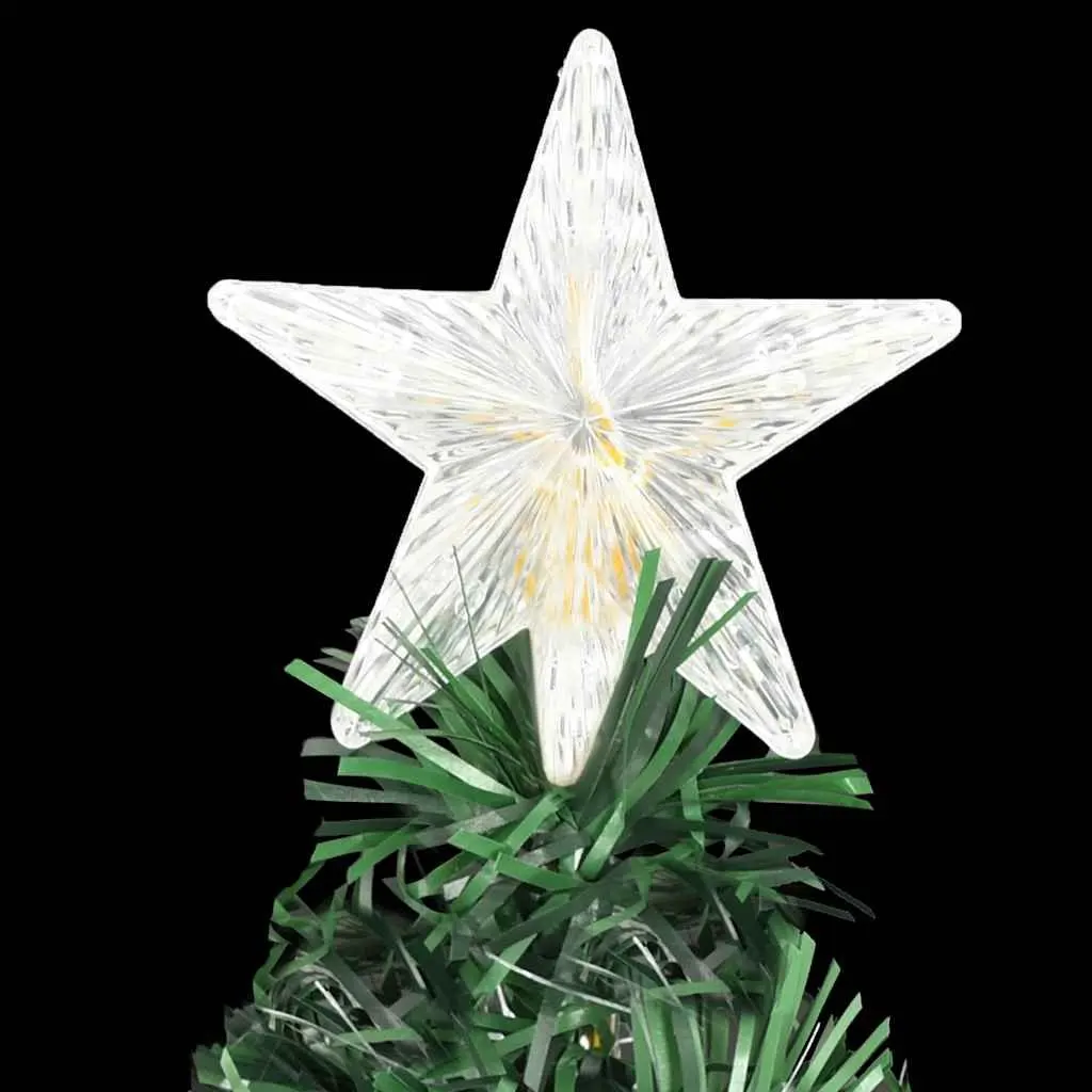 Pre-lit Artificial Christmas Tree Indoor Outdoor 120cm Green Fibre Optic LED