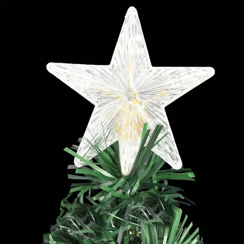 Pre-lit Artificial Christmas Tree Indoor Outdoor 150cm Green Fibre Optic LED Lights