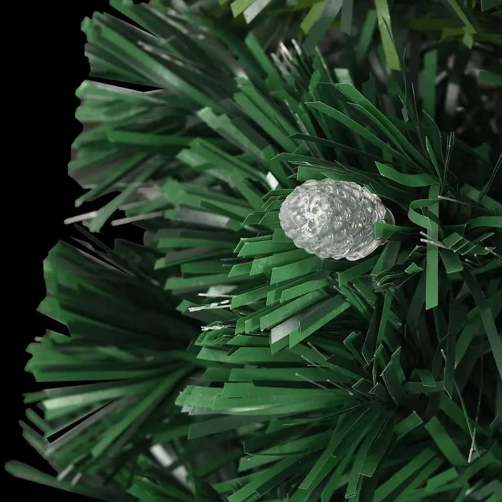 Pre-lit Artificial Christmas Tree Indoor Outdoor 150cm Green Fibre Optic LED Lights