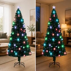 Specification-Rich 210 cm Pre-lit Green Christmas Tree