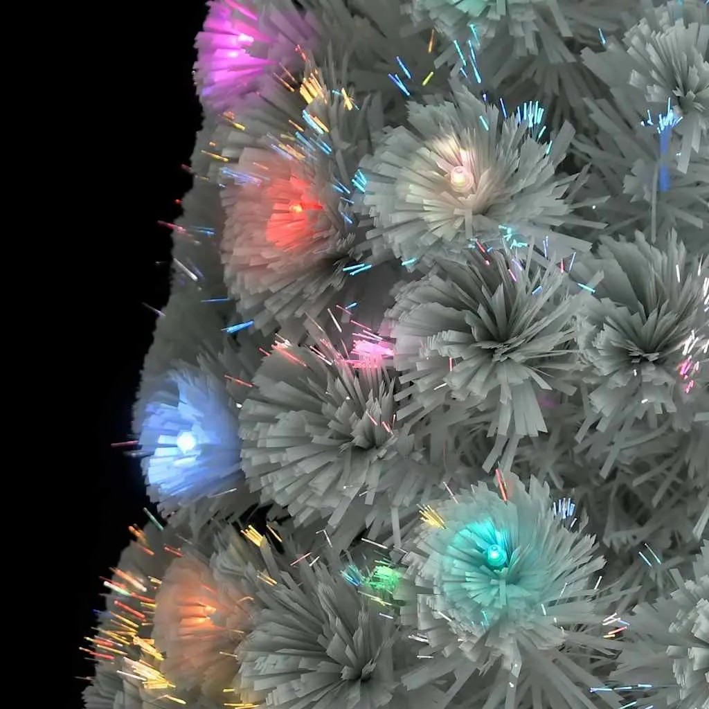 Artificial Christmas Tree for Holiday Decoration 180cm White LED Fibre Optic