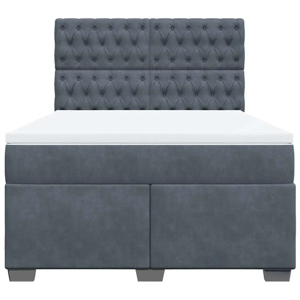 Queen Box Spring Bed with Adjustable Headboard and Pocket Spring Mattress