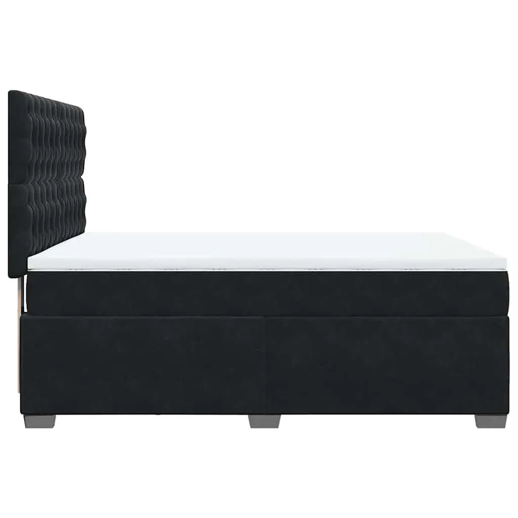 Queen Box Spring Bed with Pocket Spring Mattress Velvet Upholstered Adjustable Headboard