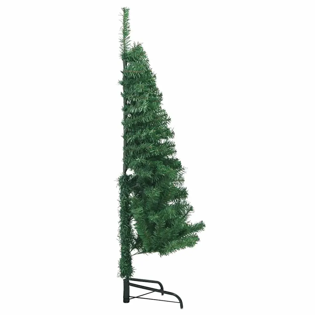 Corner Artificial Christmas Tree 120cm Green PVC Adjustable Branches Steel Stand