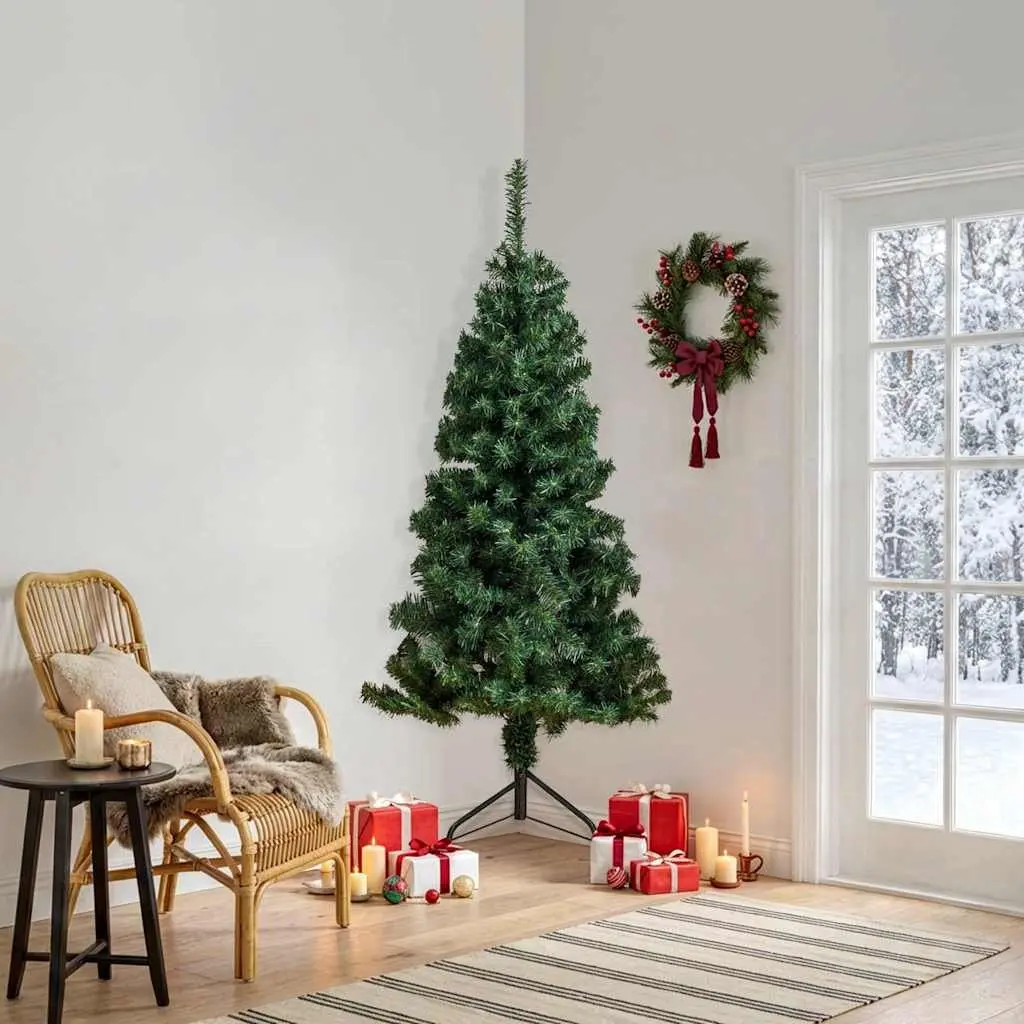 Green 180cm Corner Christmas Tree