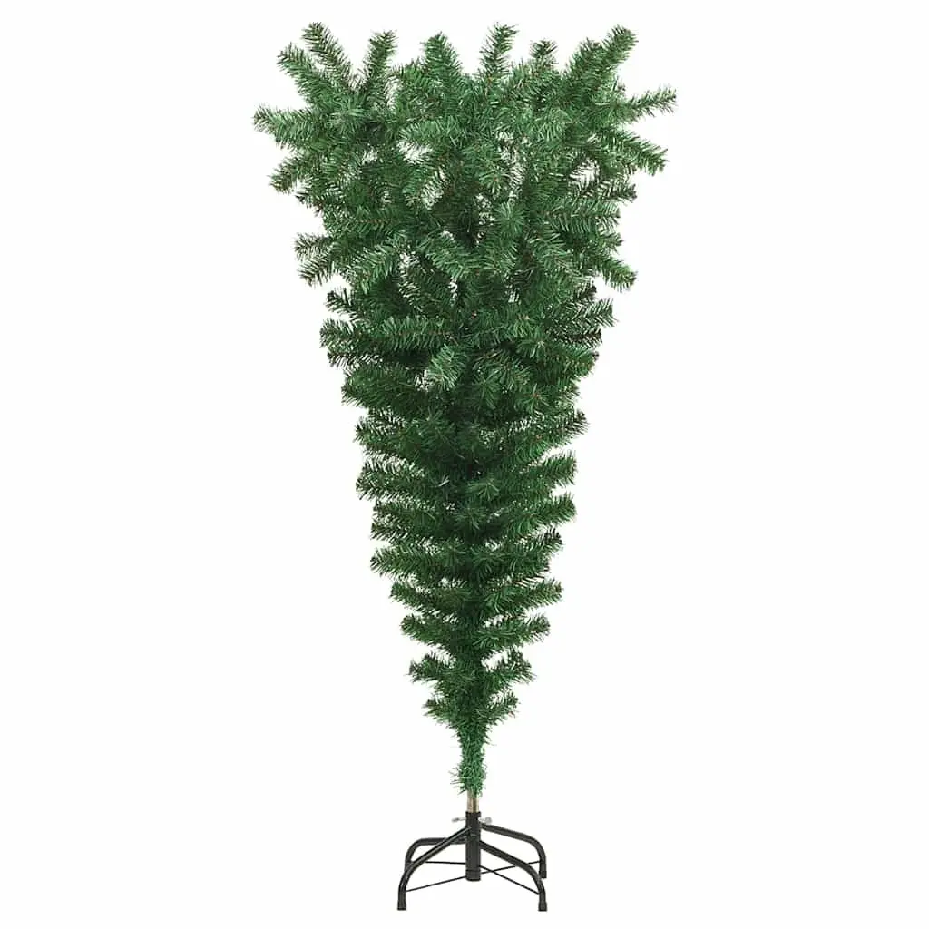 Artificial Christmas Tree Upside-Down 150cm Green Holiday Decoration