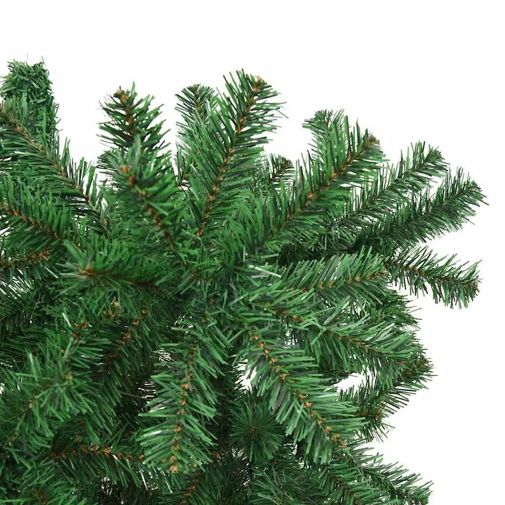 Upside-Down Artificial Christmas Tree Green 210cm with Stand Holiday Decoration