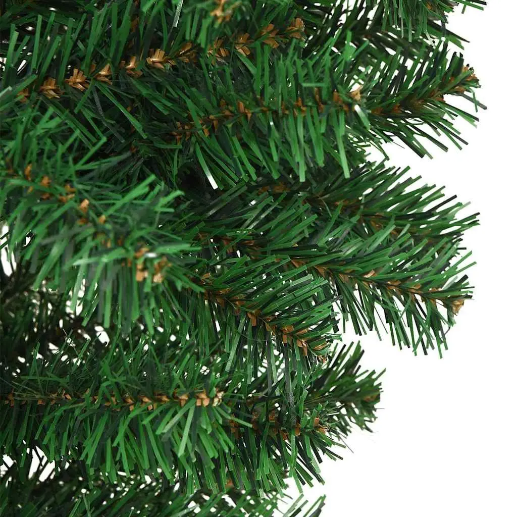 Upside-Down Artificial Christmas Tree Green 210cm with Stand Holiday Decoration
