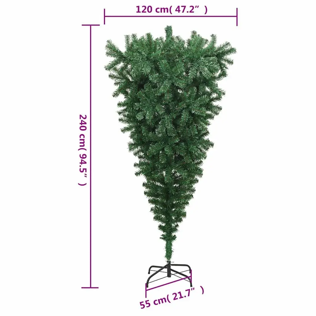 240cm Green Upside-Down Christmas Tree