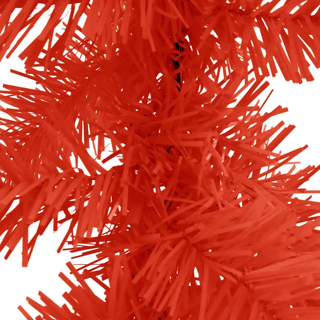 Red Christmas Garland with LED Lights