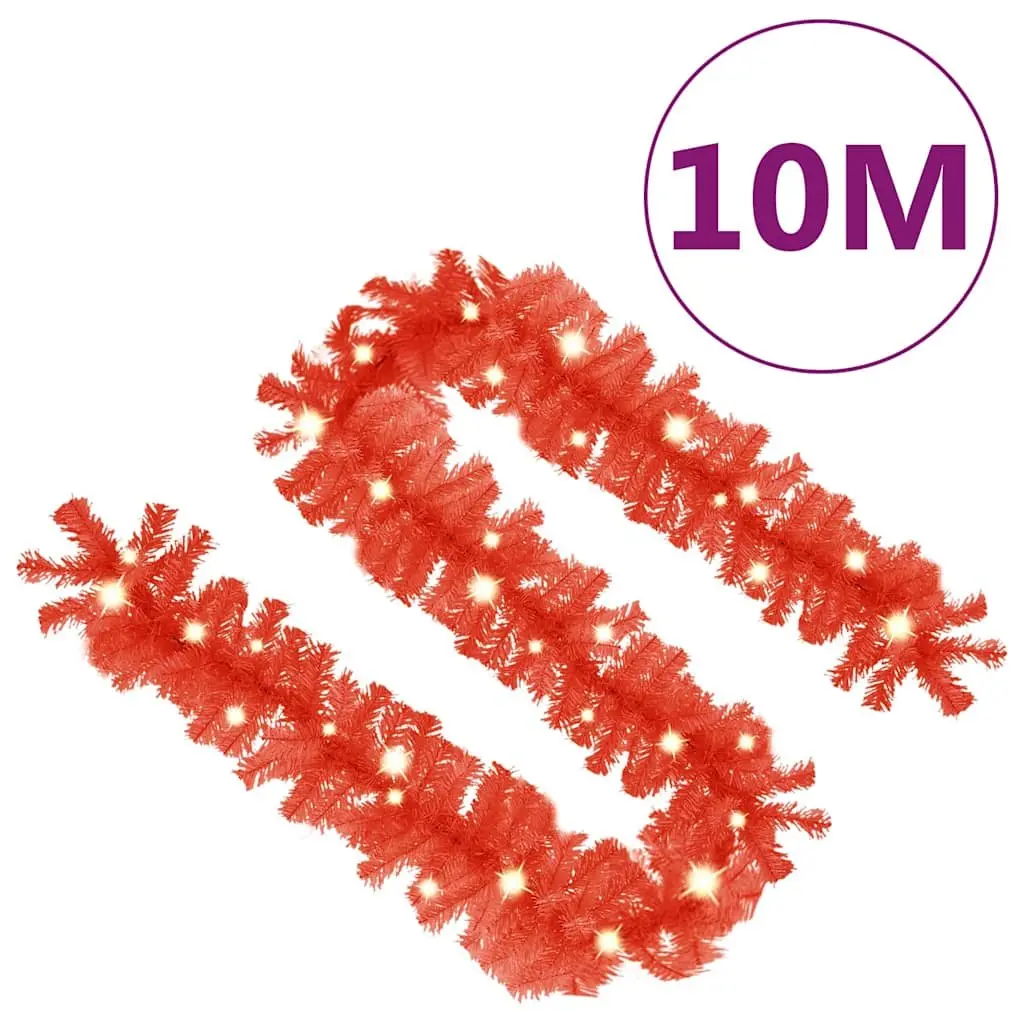 Red Christmas Garland for Home Decoration 10m