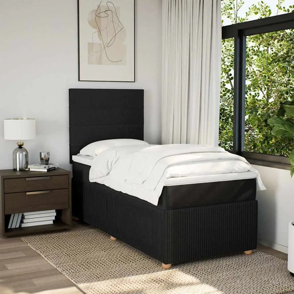 King Single Box Spring Bed with Pocket Mattress Height Adjustable Headboard