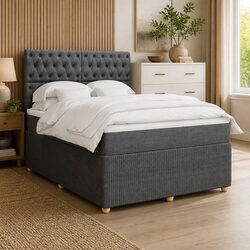 Double Box Spring Bed with Pocket Spring Mattress