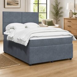 Specifications of the Grey Velvet Box Spring Bed Set