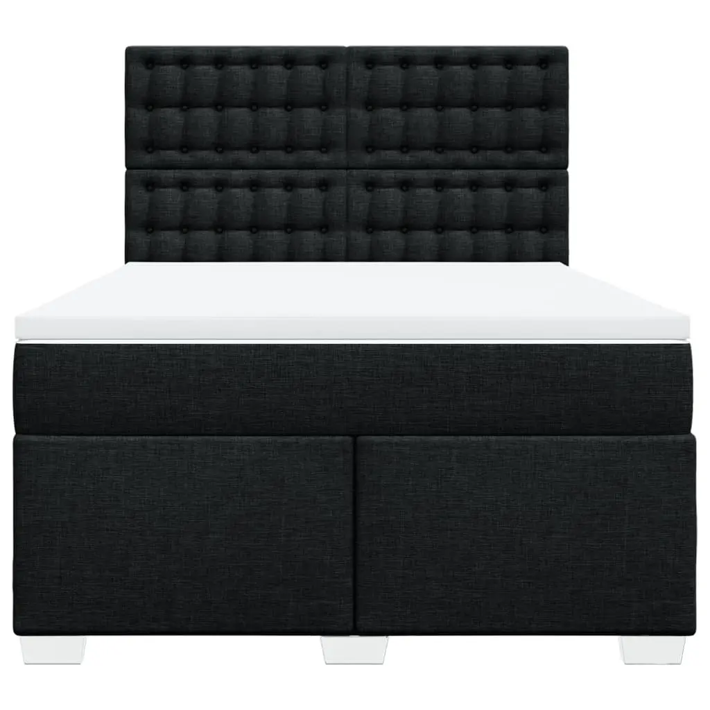 Double Box Spring Bed with Pocket Spring Mattress LED Lights Adjustable