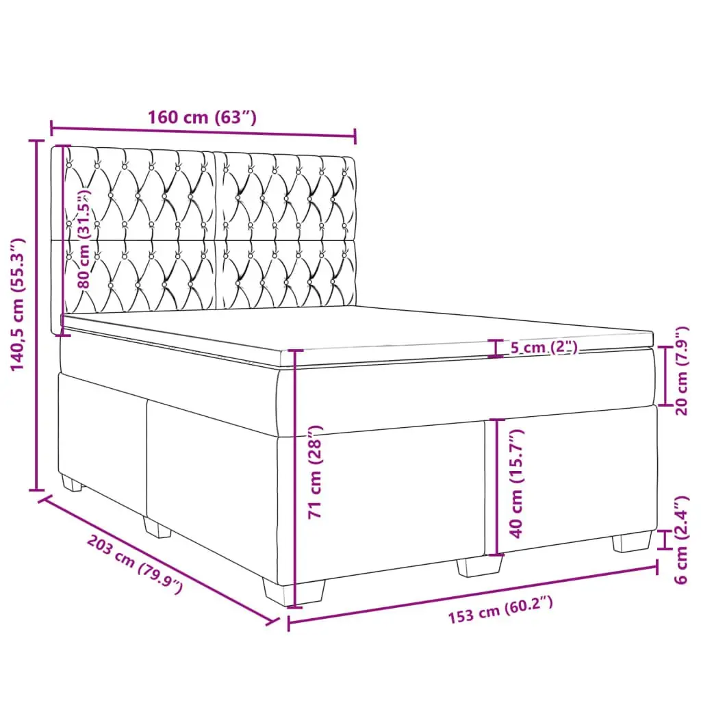 Queen Box Spring Bed with Pocket Mattress