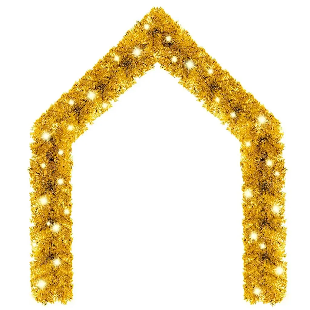 Christmas Garland LED Lights Gold 5m Decoration for Holiday Home Use