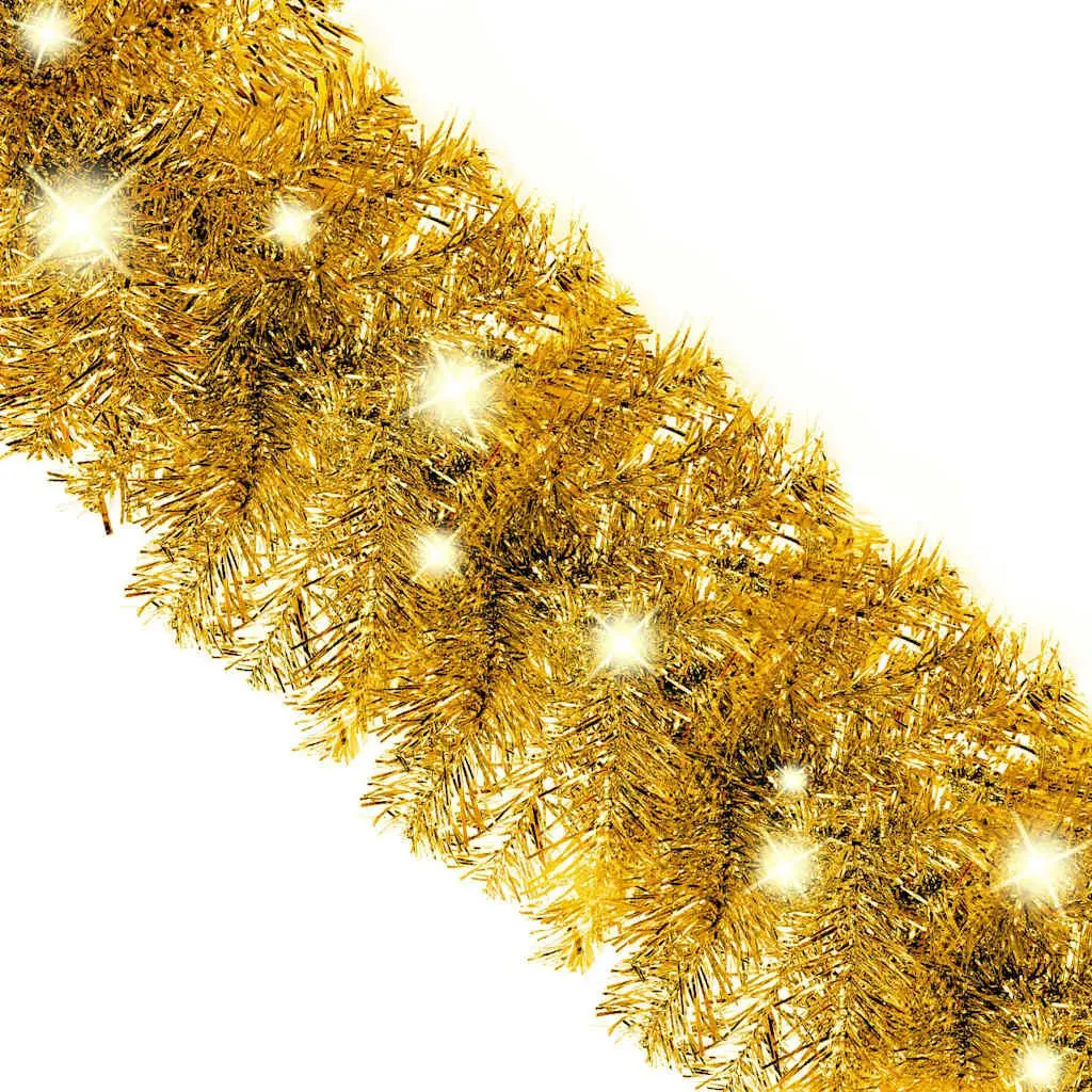 Christmas Garland Indoor Outdoor 20m LED Lights Gold Holiday Decoration