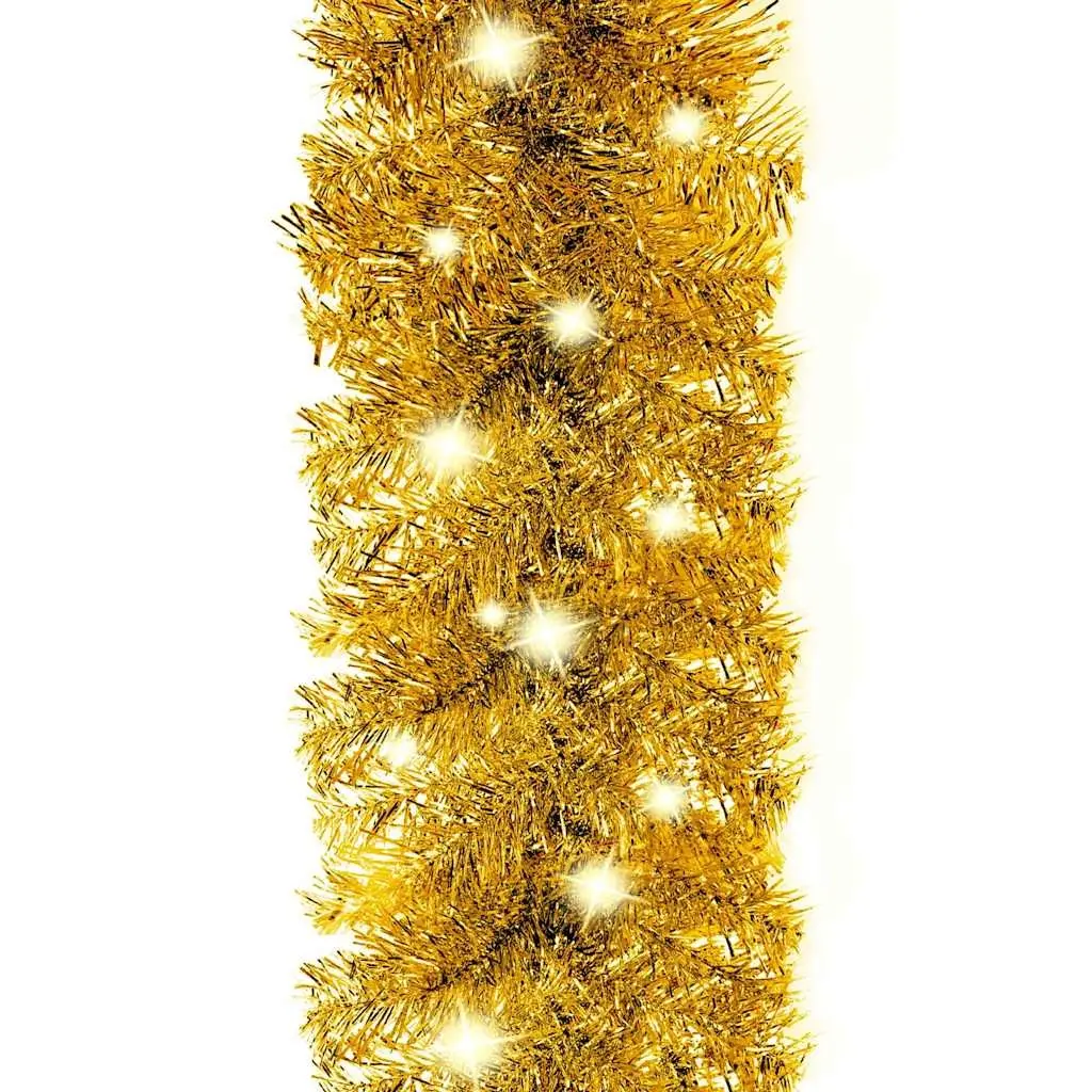 Christmas Garland Indoor Outdoor 20m LED Lights Gold Holiday Decoration