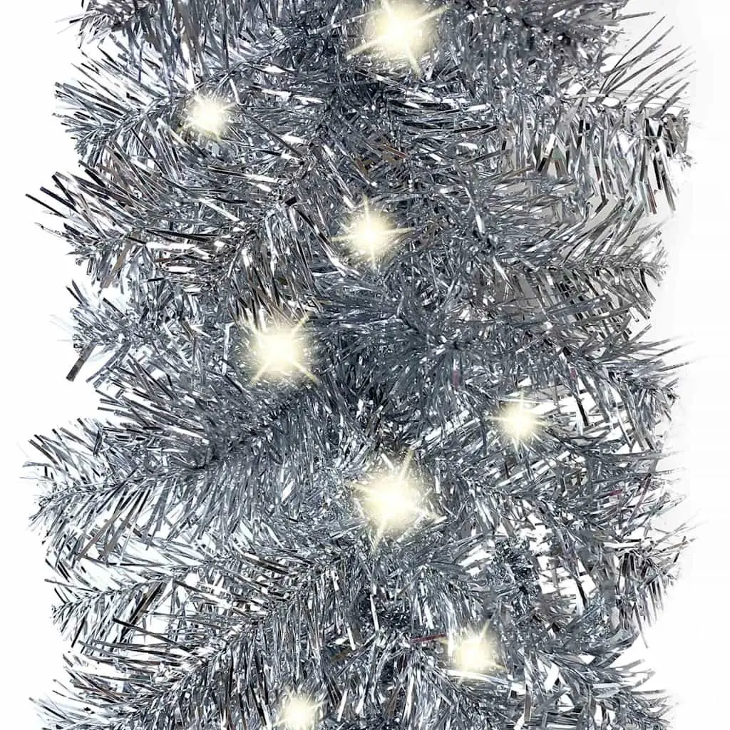 Christmas Garland LED Lights Home Decoration 10m Silver