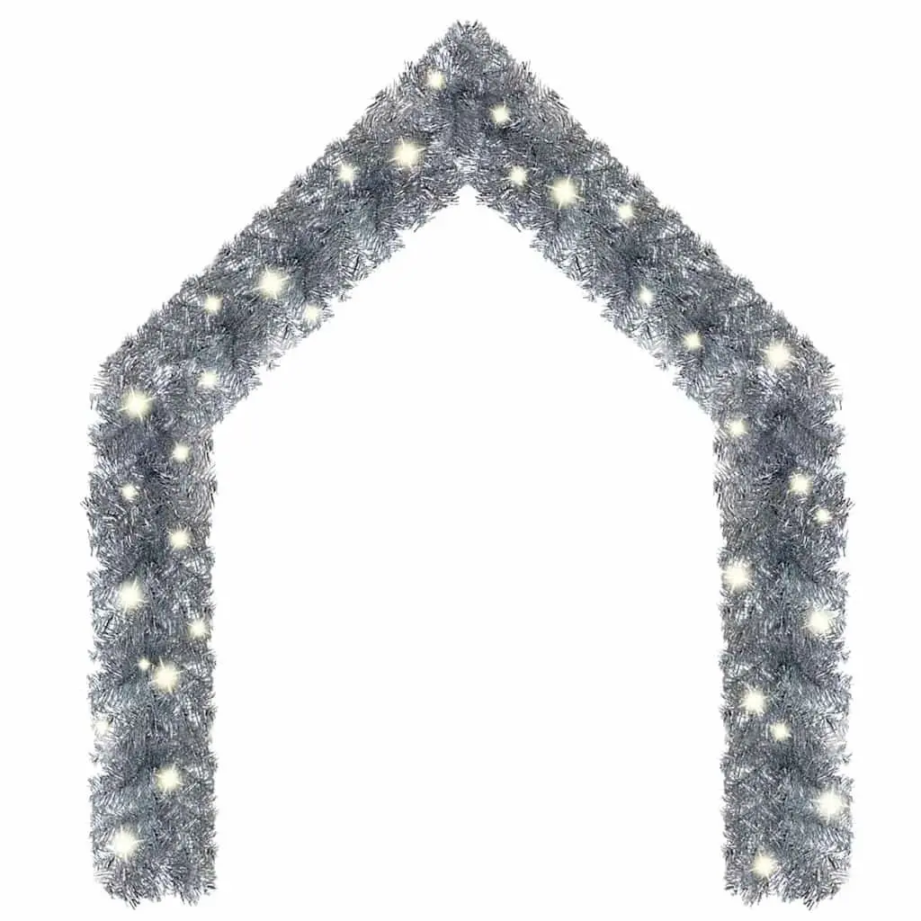 Christmas Garland 20m Silver LED Lights Holiday Decoration for Stair Window