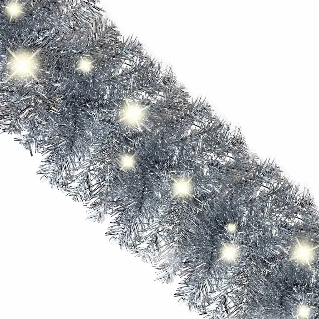 Christmas Garland 20m Silver LED Lights Holiday Decoration for Stair Window