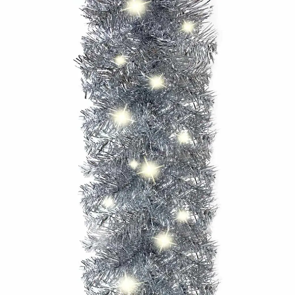 Christmas Garland 20m Silver LED Lights Holiday Decoration for Stair Window
