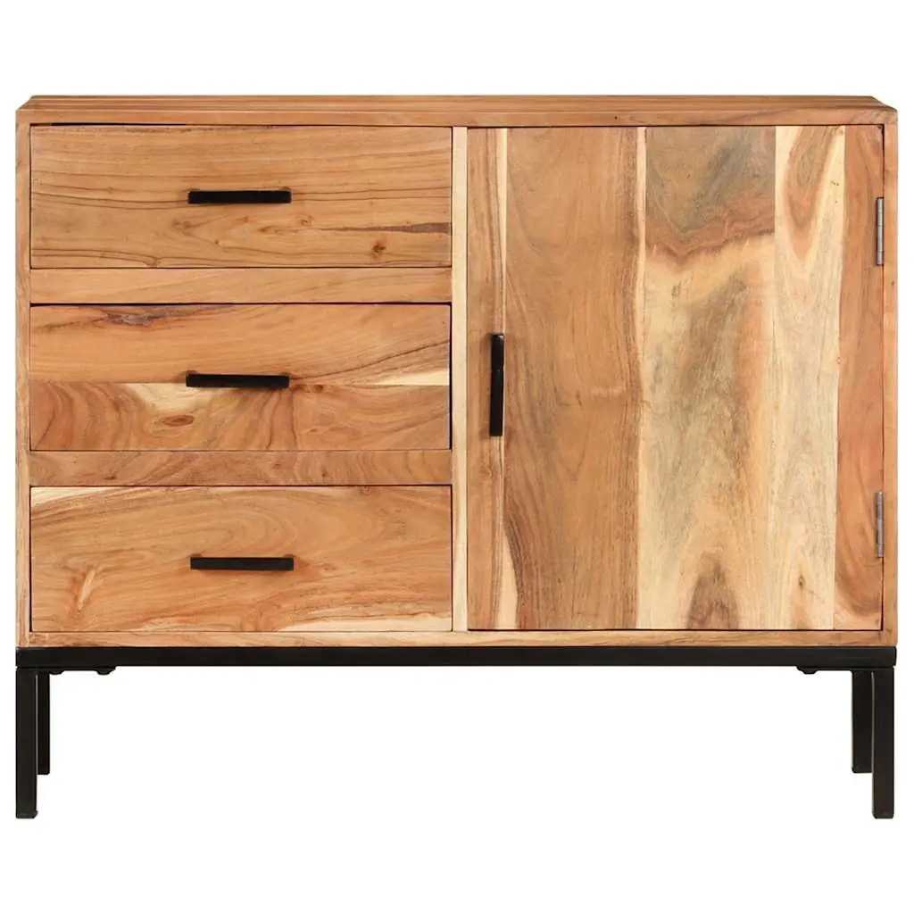 Sideboard Cabinet for Home Storage 88x30x73cm Brown Solid Acacia Wood