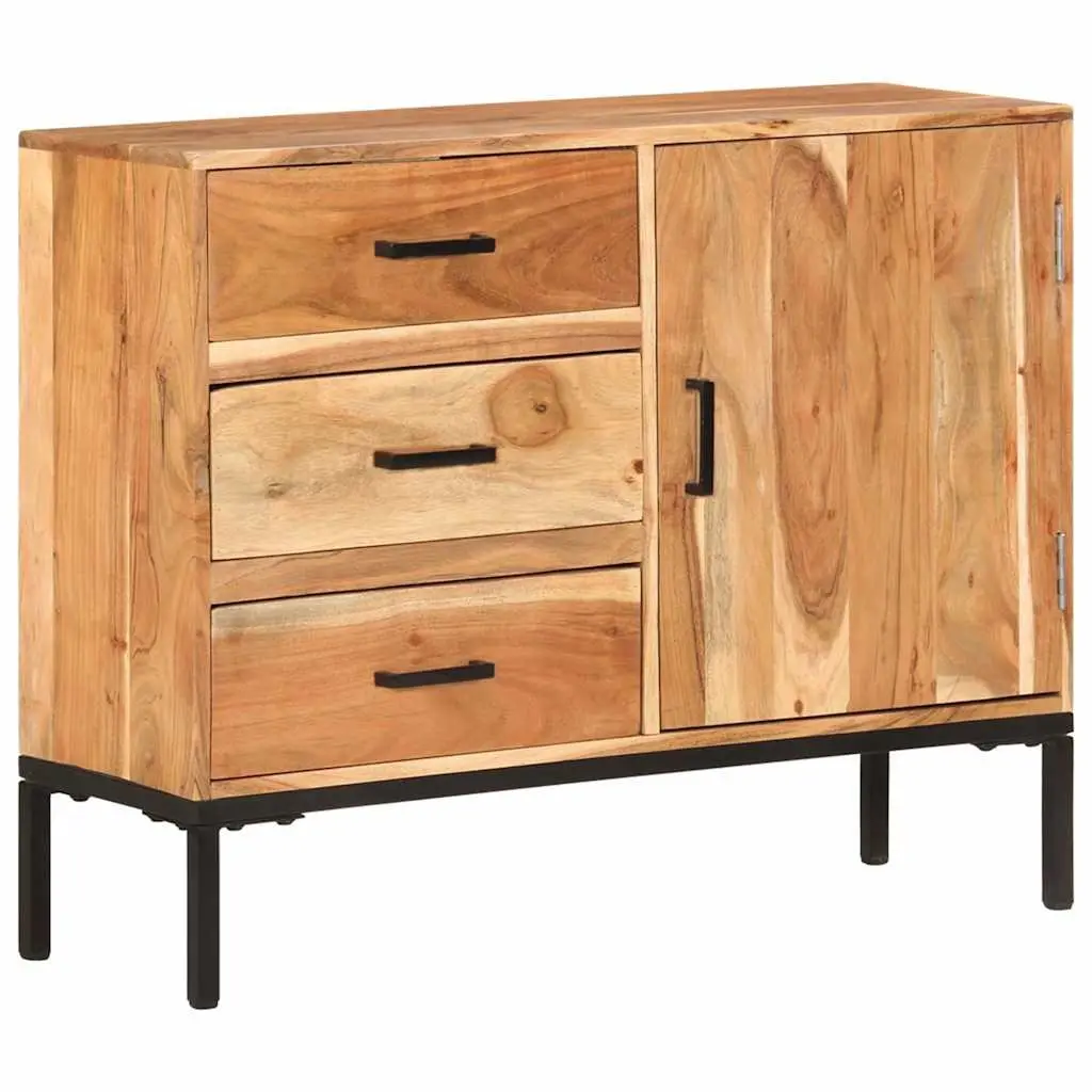 Sideboard Cabinet for Home Storage 88x30x73cm Brown Solid Acacia Wood
