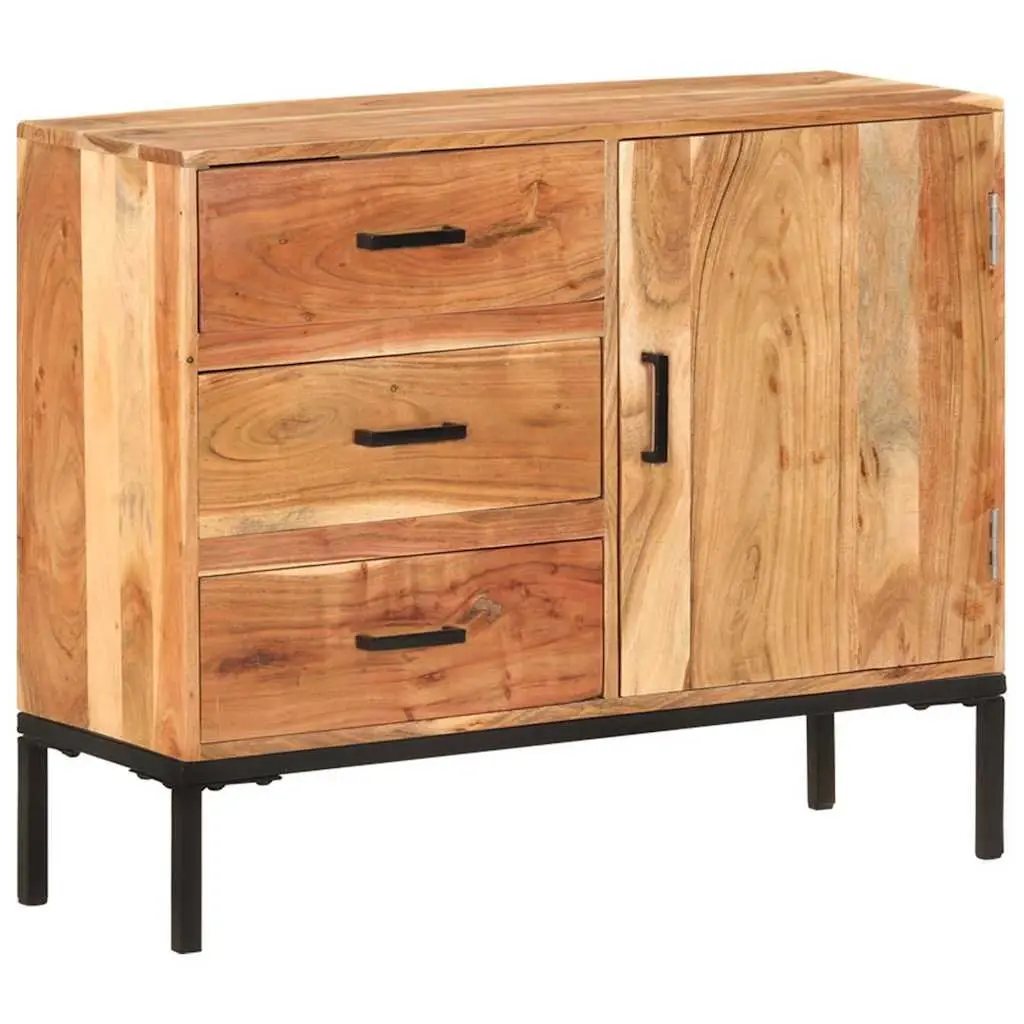 Sideboard Cabinet for Home Storage 88x30x73cm Brown Solid Acacia Wood