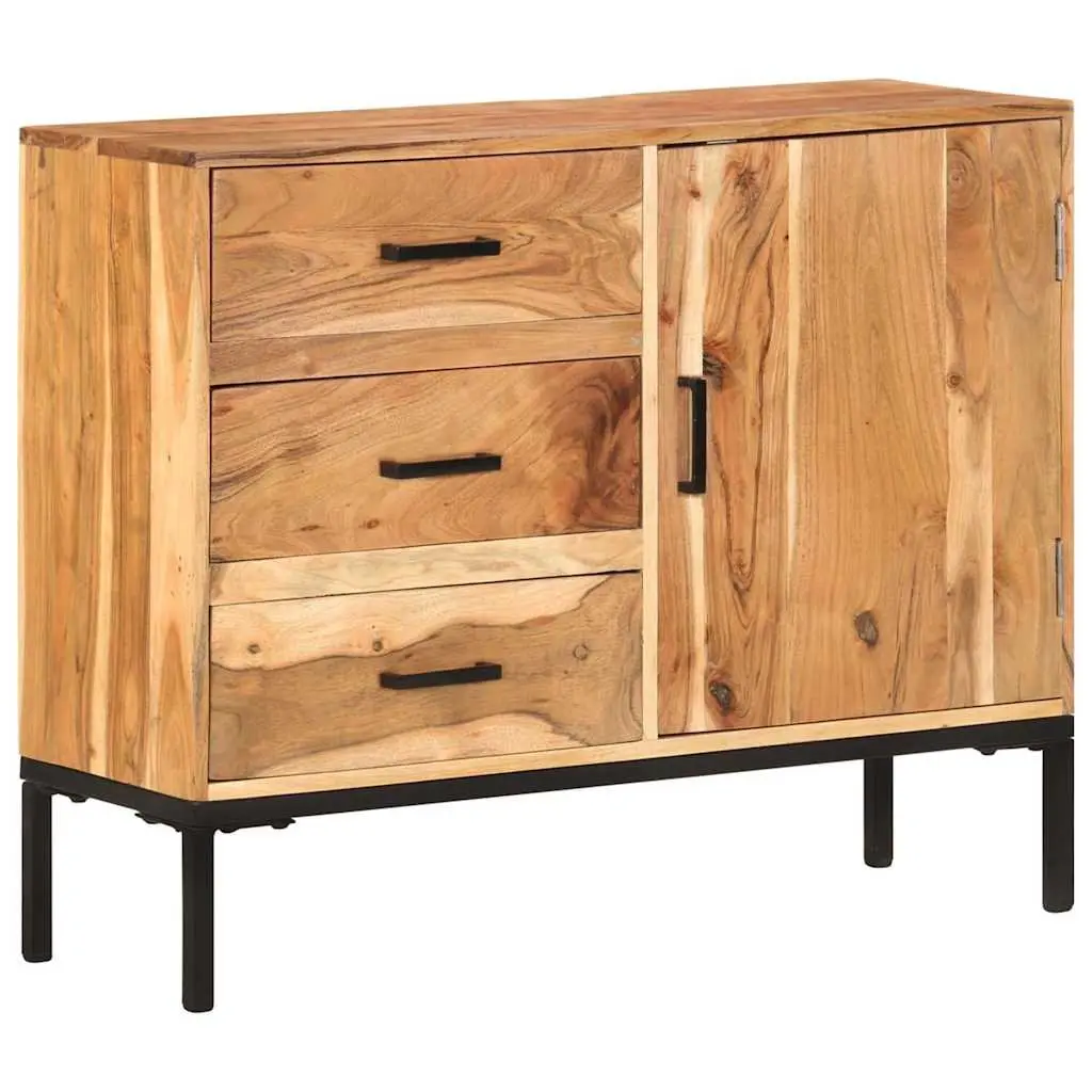 Sideboard Cabinet for Home Storage 88x30x73cm Brown Solid Acacia Wood