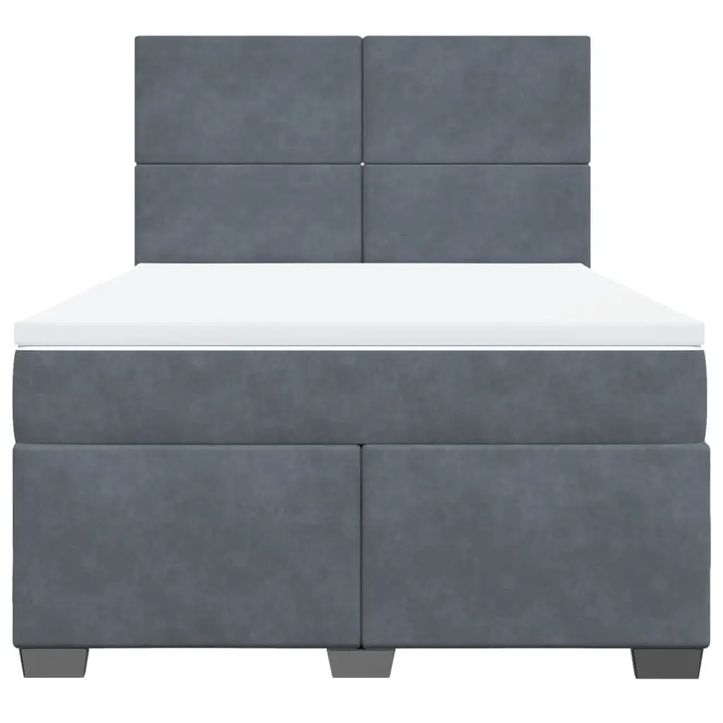 Box Spring Bed with Pocket Mattress & LED Lighting