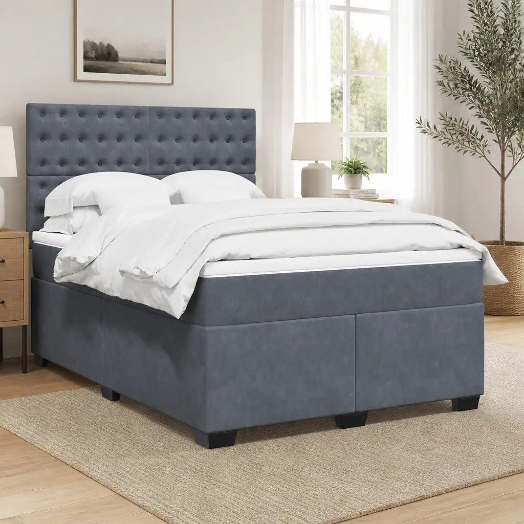 Queen Box Spring Bed with Pocket Spring Mattress