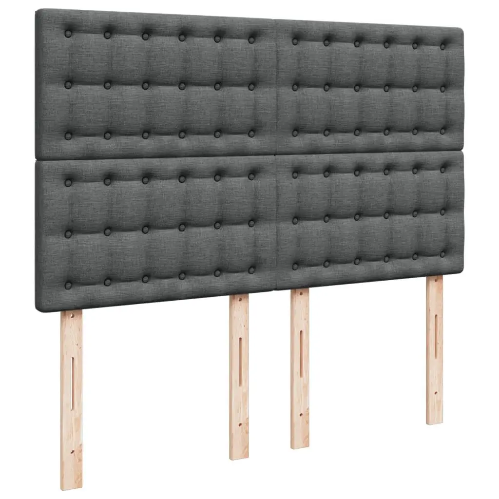 Queen Bed Frame with Adjustable Headboard Pocket Spring Mattress and LED Lighting Grey