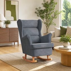 Specifications of Grey Velvet Wingback Rocking Chair