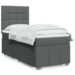 Box Spring Bed with Pocket Spring Mattress - King Single