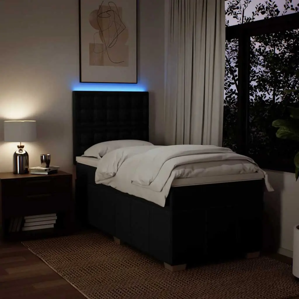 Box Spring Bed with Adjustable Headboard
