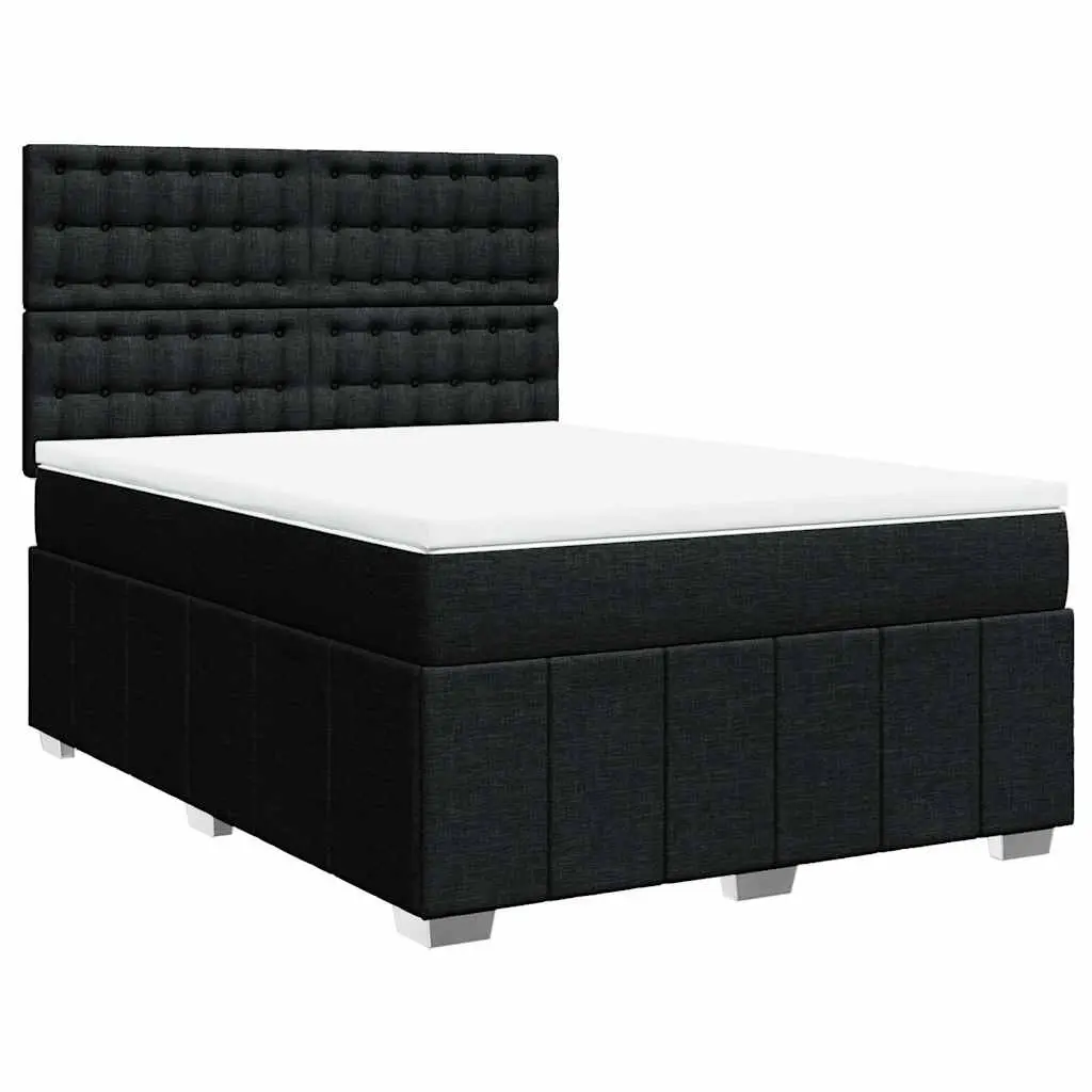 Double Box Spring Bed with Pocket Spring Mattress LED Lights Adjustable