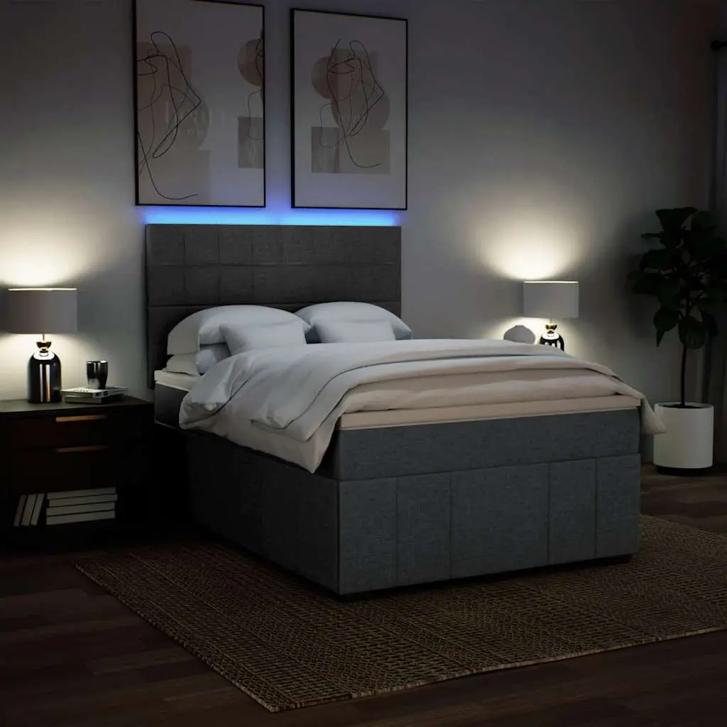 Queen Box Spring Bed with Pocket Mattress