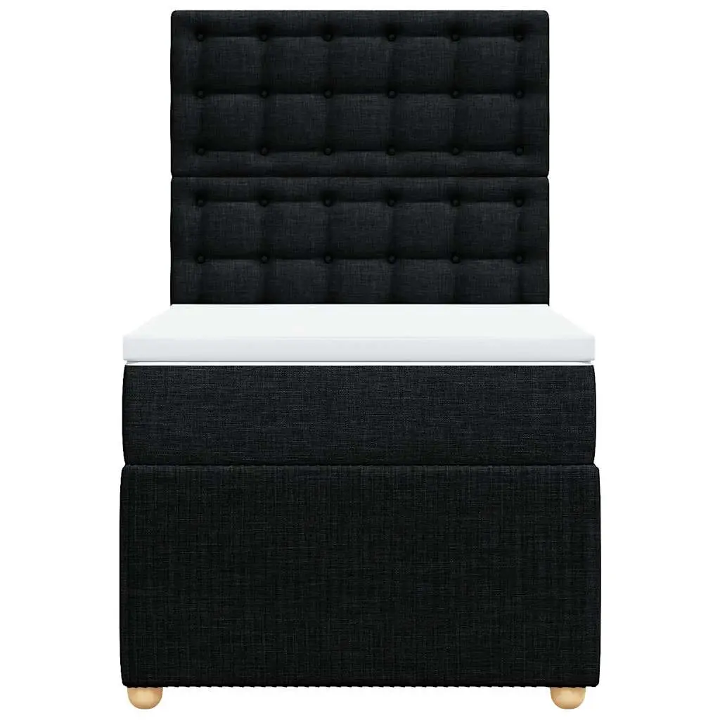 Box Spring Bed with Pocket Mattress Adjustable Headboard King Single