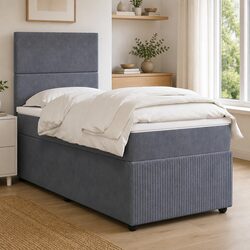 Box Spring Bed King Single: Pocket Mattress & LED Headboard